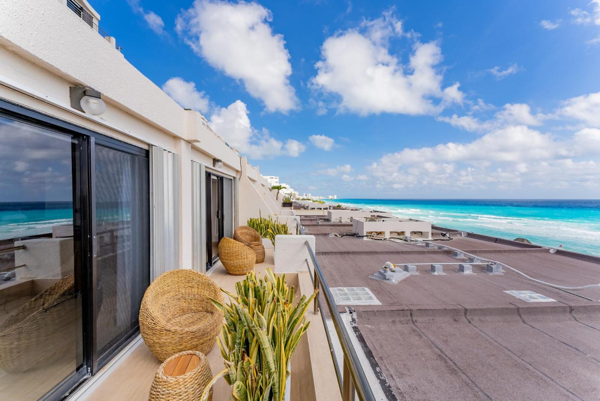 Amazing Caribbean Ocean View At Villas Marlin In Cancún Extérieur photo